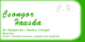 csongor hauska business card